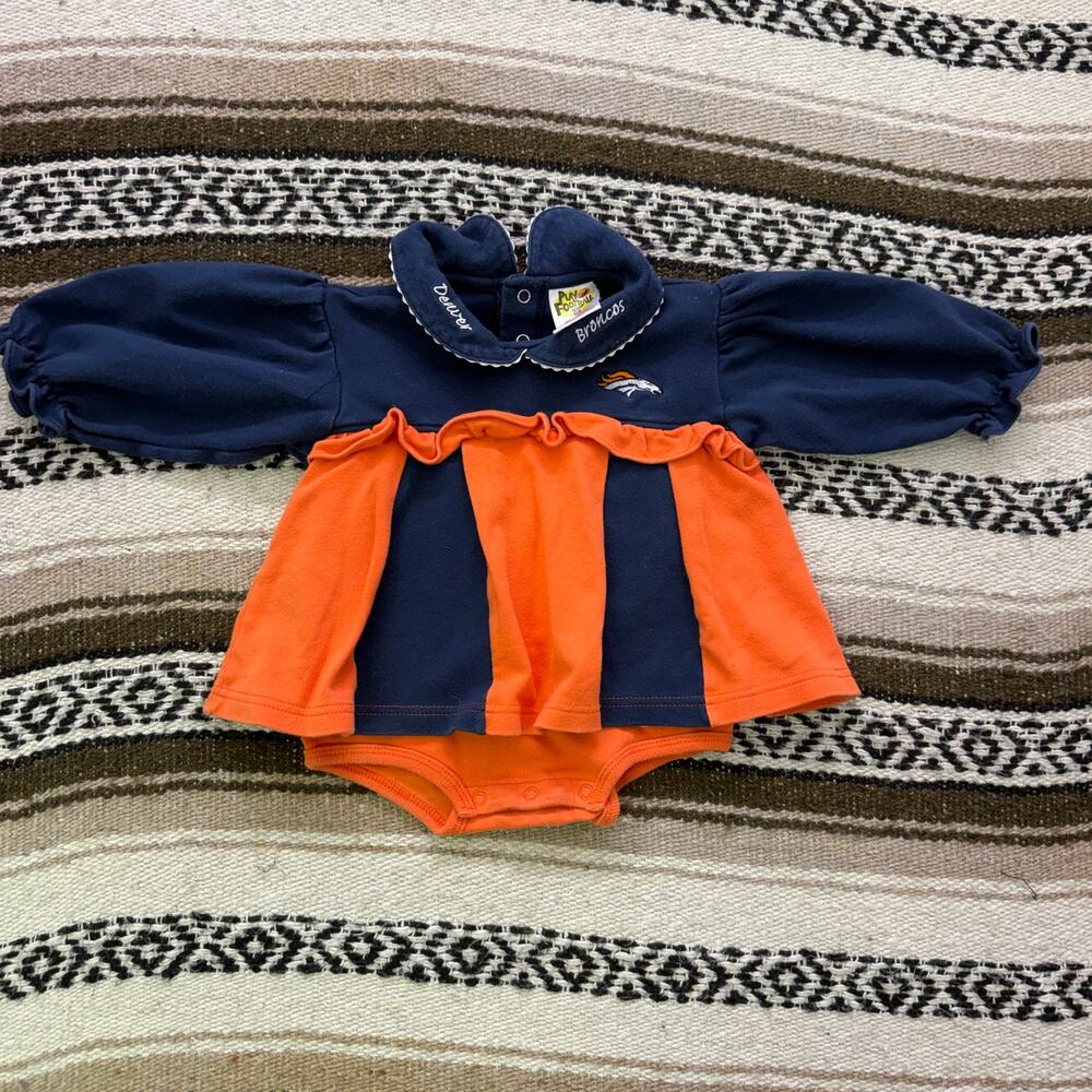 Baby Girls Toddlers Vintage Denver Broncos Cheerleader One-Piece Romper Sz 18 M